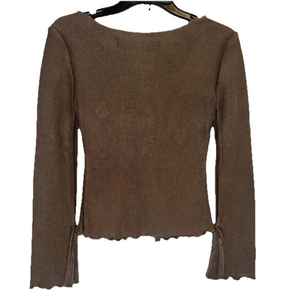 Urban Outfitters Silence + Noise Floral Applique Hook Eye Sweater Top Sz XS - Picture 4 of 8